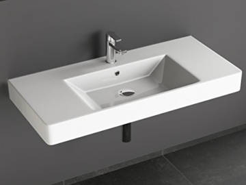 Aqua Bagno Waschbecken, weiß, 90x45cm, Keramik